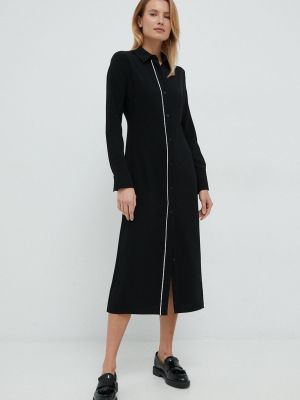 Midi šaty Calvin Klein černé