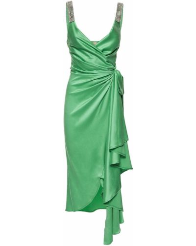 Шелковое платье Maria Lucia Hohan, зеленое