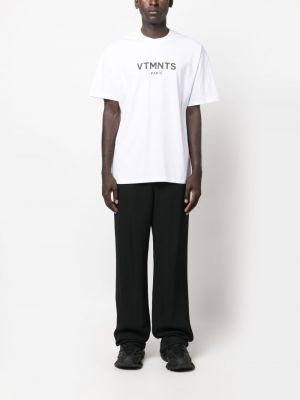 T-shirt en coton à imprimé Vtmnts blanc
