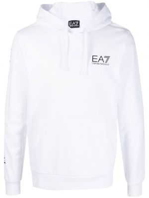 Hoodie Ea7 Emporio Armani vit