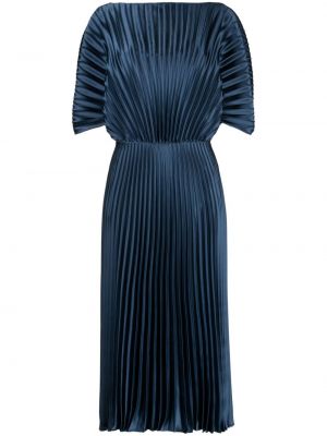 Sukienka koktajlowa plisowana Amsale niebieska