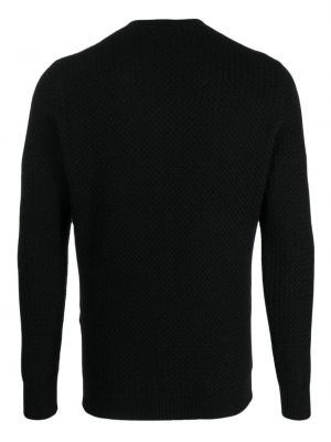 Vlněný svetr s kulatým výstřihem Fileria černý