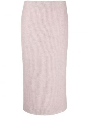 Dzianinowa spódnica midi 16arlington różowa