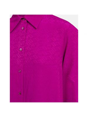 Suéter de seda de crepé Pinko violeta