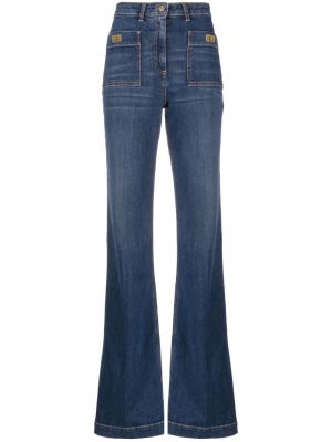 Høy midje flared jeans Elisabetta Franchi blå