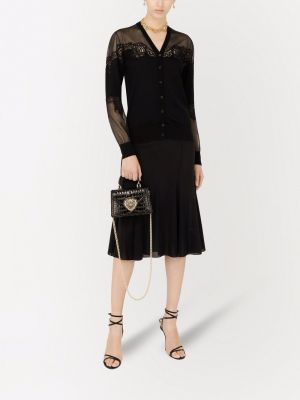 Krajkový kardigan Dolce & Gabbana černý
