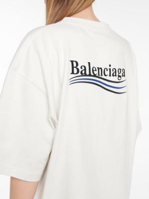 Bavlnené tričko Balenciaga biela