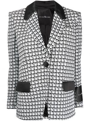 Blazer con botones con estampado John Richmond blanco