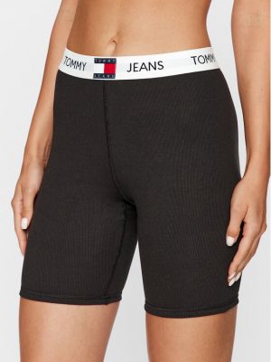 Pidžama slim fit Tommy Jeans crna