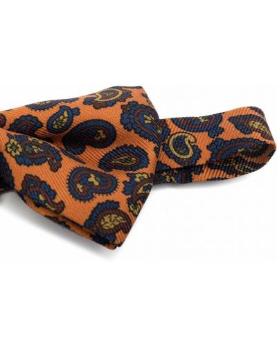 Corbata de cachemir con estampado con estampado de cachemira Etro naranja