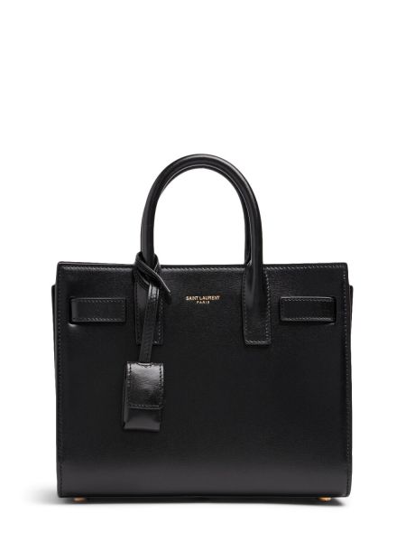 Bolso shopper de cuero Saint Laurent negro