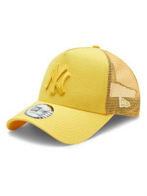 Мрежеста шапка с козирки New Era жълто