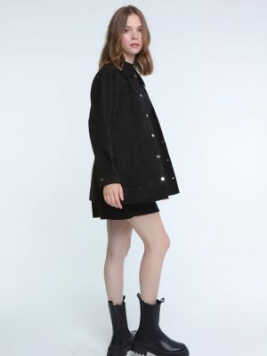 Замшевая куртка Elle черная