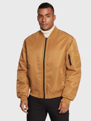 Bomber jakna bootcut Calvin Klein smeđa