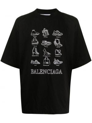 Оверсайз футболка с принтом Balenciaga