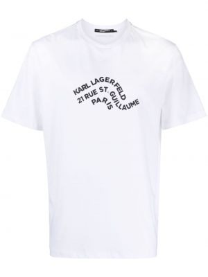 T-shirt con stampa Karl Lagerfeld bianco