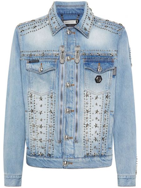 Denimjakke Philipp Plein blå