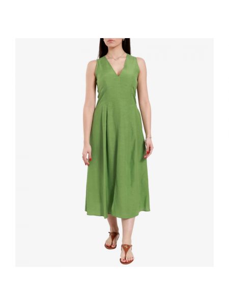 Sukienka midi bez rękawów bawełniana Pennyblack zielona