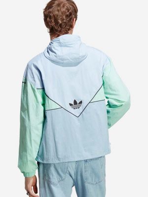 Oversized bunda Adidas Originals modrá