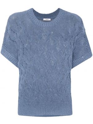 Пуловер с пайети Peserico синьо