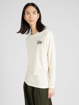 T-shirt a maniche lunghe Lee beige