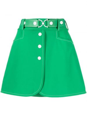 Viskózové mini sukně s kapsami Zimmermann - zelená