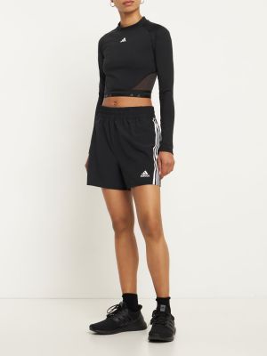 Gestreifte hemd mit langen ärmeln Adidas Performance schwarz