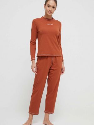 Pižama Calvin Klein Underwear oranžna