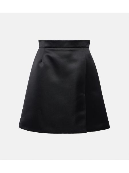 Атласная юбка мини Nina Ricci черная