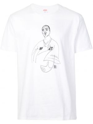 T-krekls ar apdruku Supreme balts