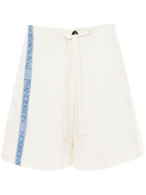 Shorts di jeans baggy Jw Anderson bianco