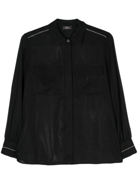 Prozorna srajca Peserico črna