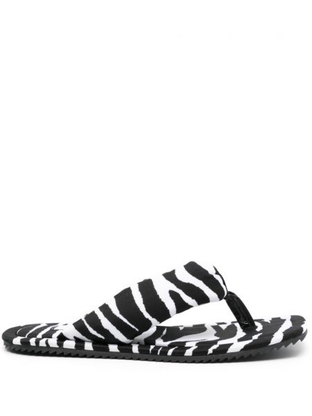 Pantofi fără toc cu imagine cu model zebră The Attico