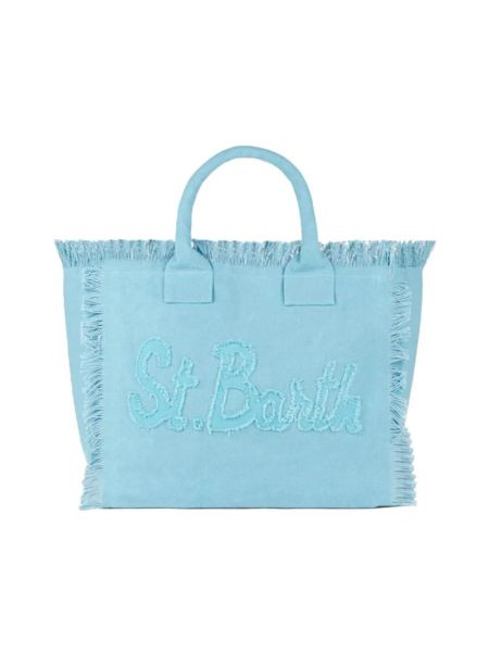 Shopper handtasche mit fransen mit taschen Saint Barth blau