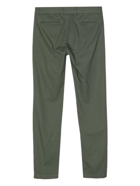 Pantalon chino slim en coton Massimo Alba vert