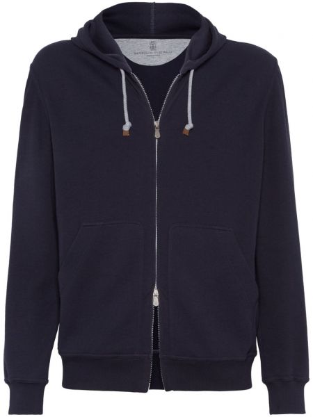 Hætte sweatshirt Brunello Cucinelli blå