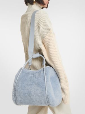 Τσάντα shopper Max Mara μπλε