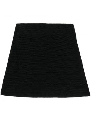 Pletena mini suknja Mach & Mach crna