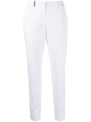 Pantalones ajustados de cintura alta Peserico blanco