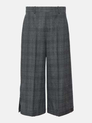 Pantaloni scurți de lână Balenciaga gri
