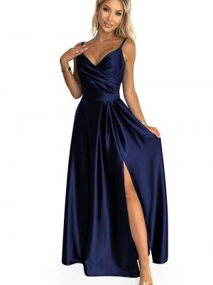 Σατέν μάξι φόρεμα Numoco μπλε