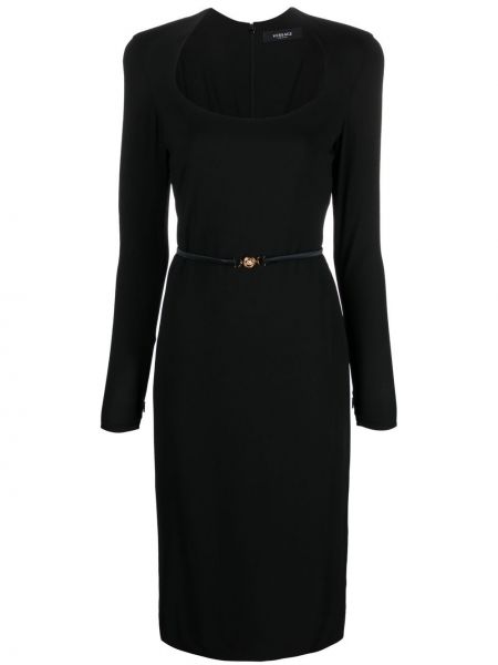 Midi obleka Versace črna