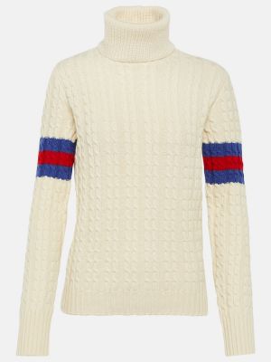 Kašmira vilnas džemperis ar augstu apkakli Gucci