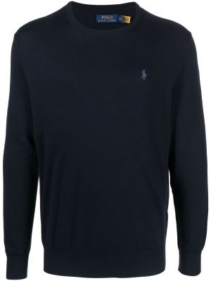 Pull brodé Polo Ralph Lauren bleu