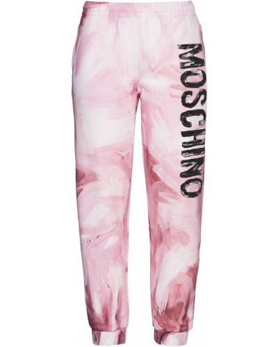 Французькі бавовняні брюки Moschino, рожеві