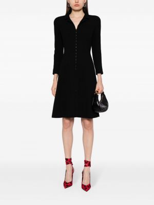 Robe en laine Chanel Pre-owned noir