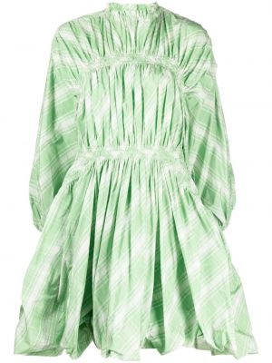 Καρό φόρεμα Jil Sander πράσινο