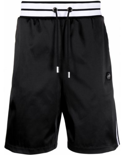 Pantalones cortos deportivos de raso Philipp Plein negro
