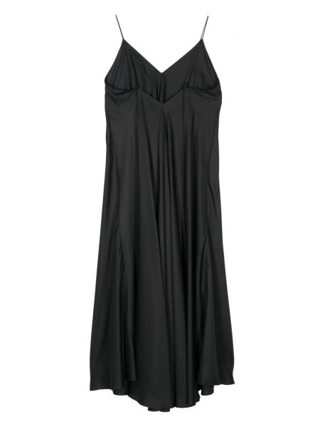 Asymetrické hedvábné šaty Róhe černé