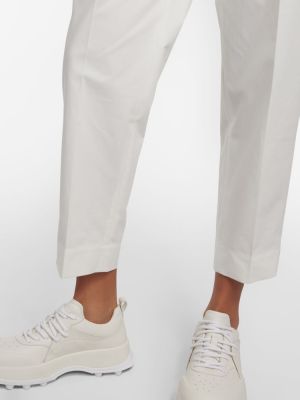Pantaloni dritti di cotone Jil Sander bianco